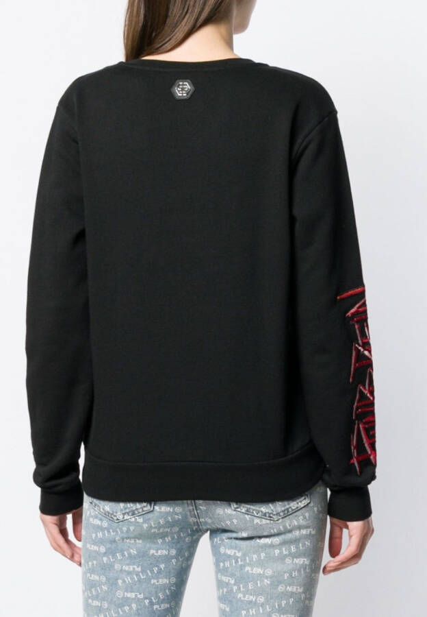 Philipp Plein Sweater met doodskop Zwart