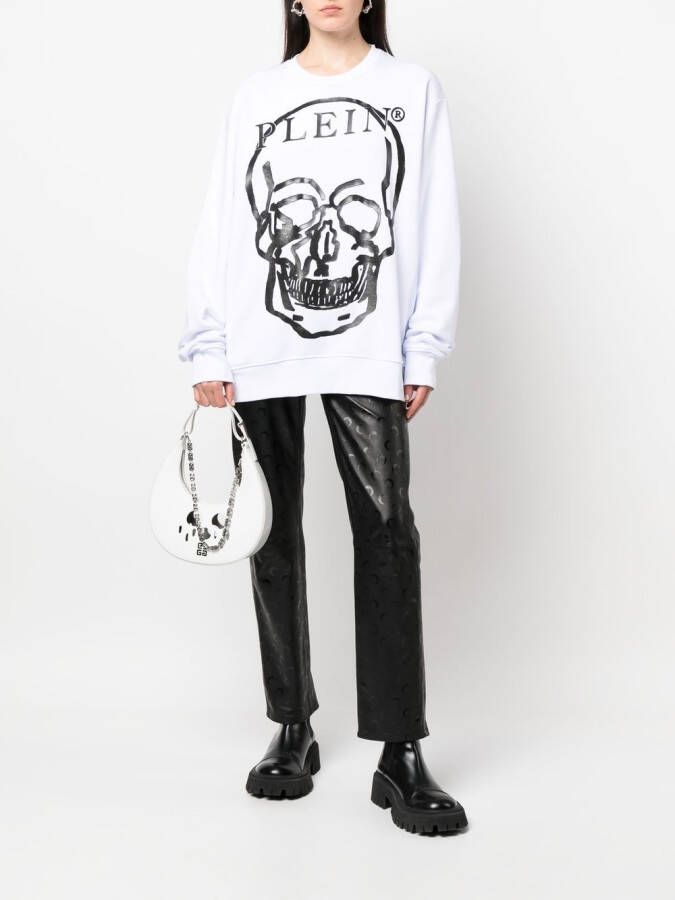 Philipp Plein Sweater met doodskopprint Wit