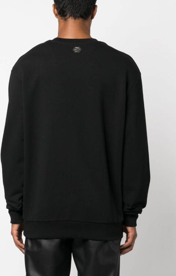 Philipp Plein Sweater met doodskopprint Zwart
