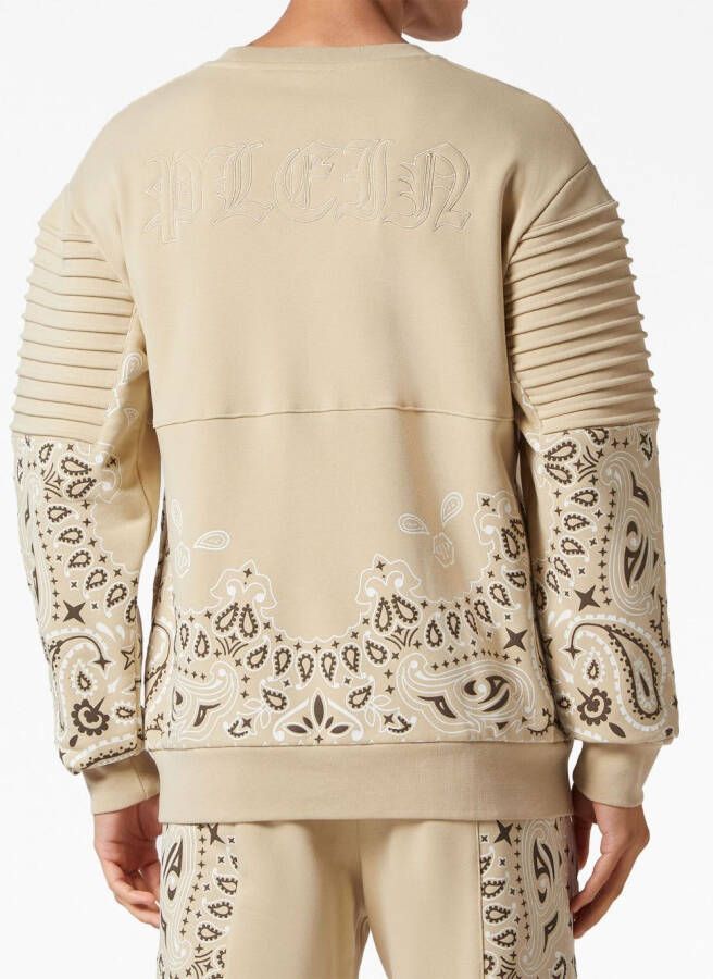 Philipp Plein Sweater met geborduurd logo Beige