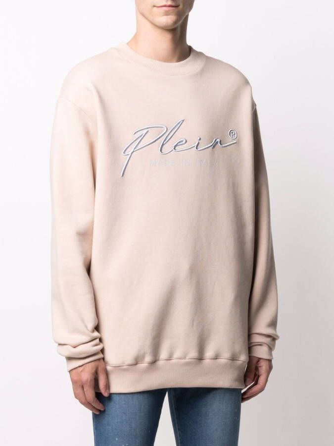 Philipp Plein Sweater met geborduurd logo Beige