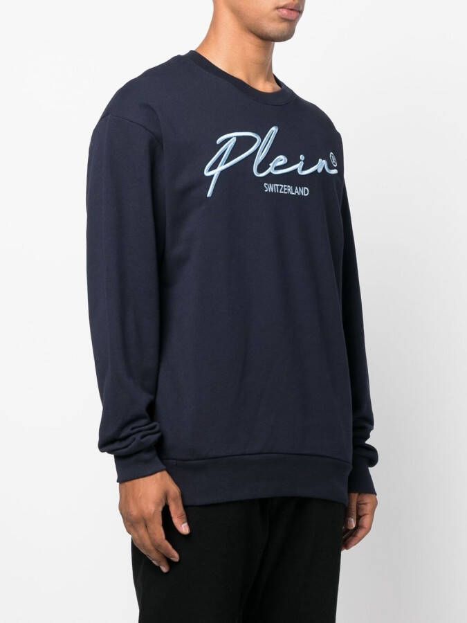Philipp Plein Sweater met logo Blauw