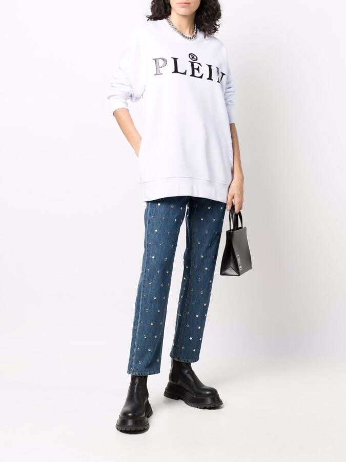 Philipp Plein Sweater met logo Wit