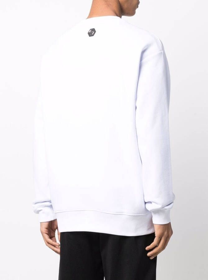 Philipp Plein Sweater met logo Wit