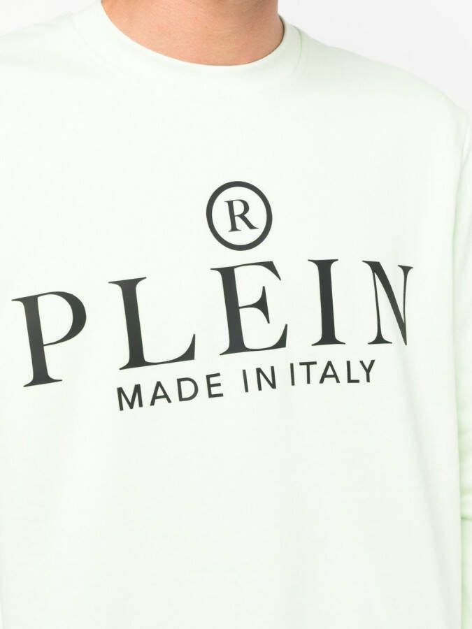 Philipp Plein Sweater met logoprint Groen