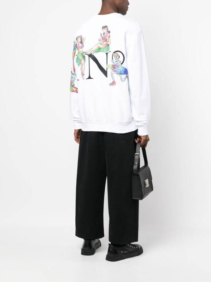 Philipp Plein Sweater met logoprint Wit