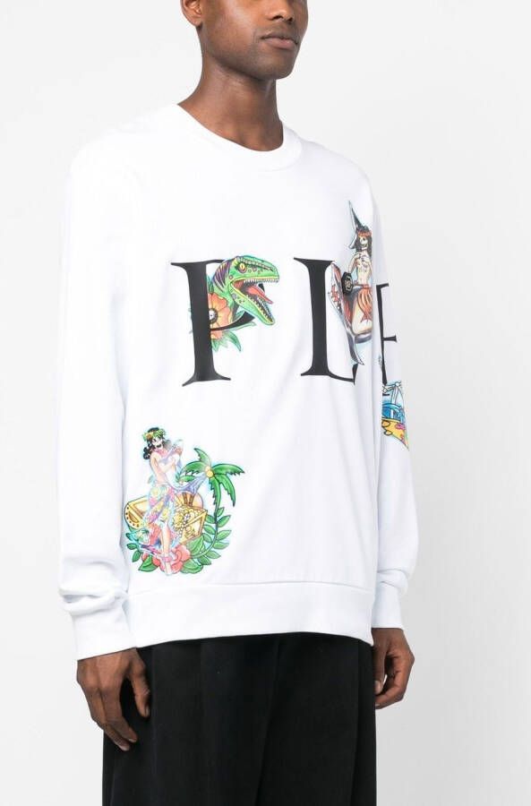 Philipp Plein Sweater met logoprint Wit