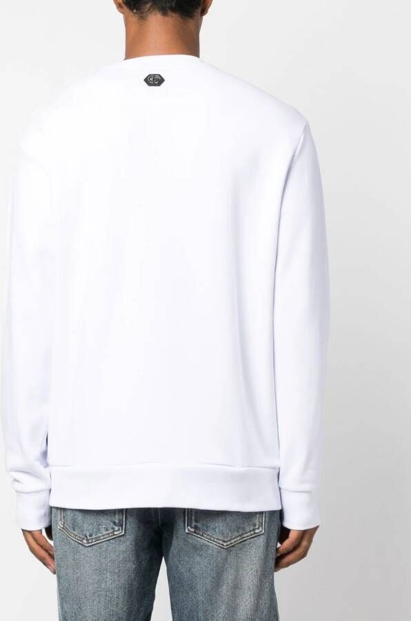 Philipp Plein Sweater met logoprint Wit