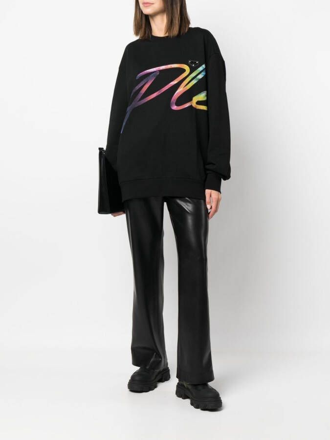 Philipp Plein Sweater met logoprint Zwart