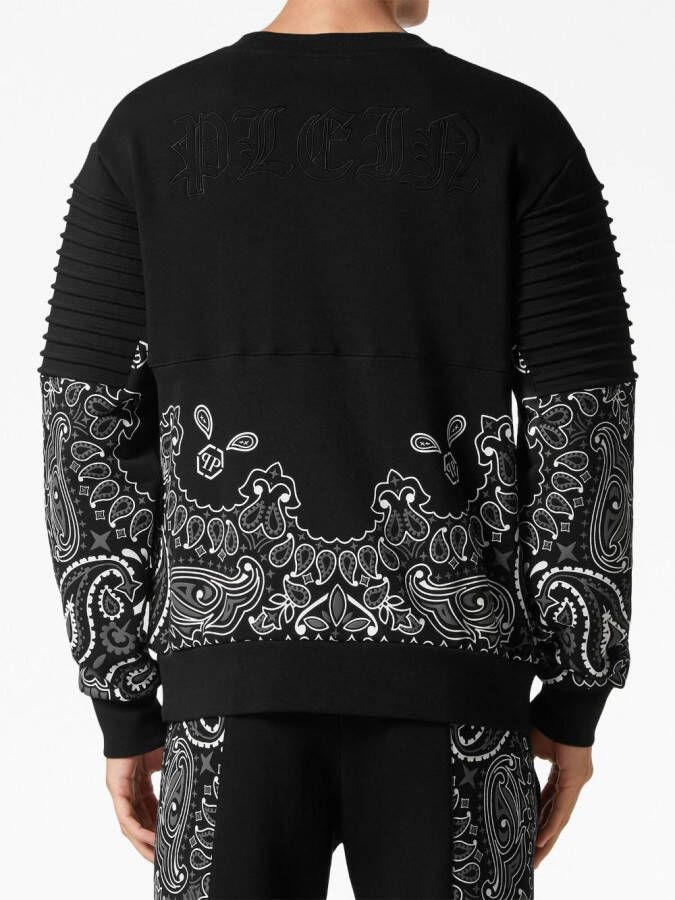 Philipp Plein Sweater met paisley-print Zwart