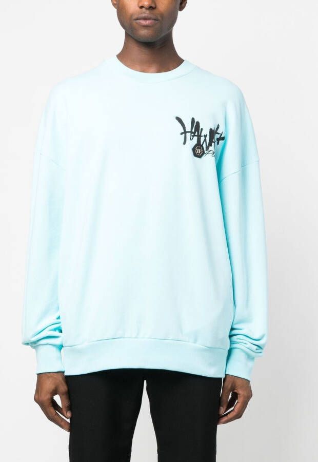 Philipp Plein Sweater met print Blauw