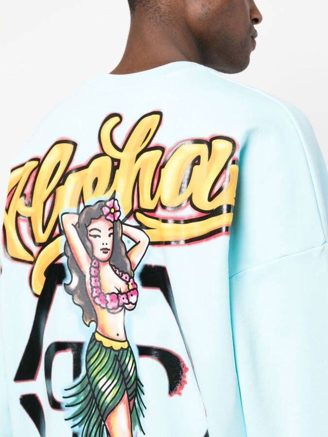 Philipp Plein Sweater met print Blauw