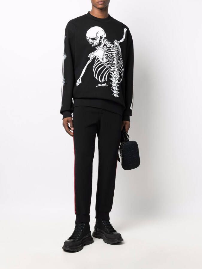Philipp Plein Sweater met skeletprint Zwart