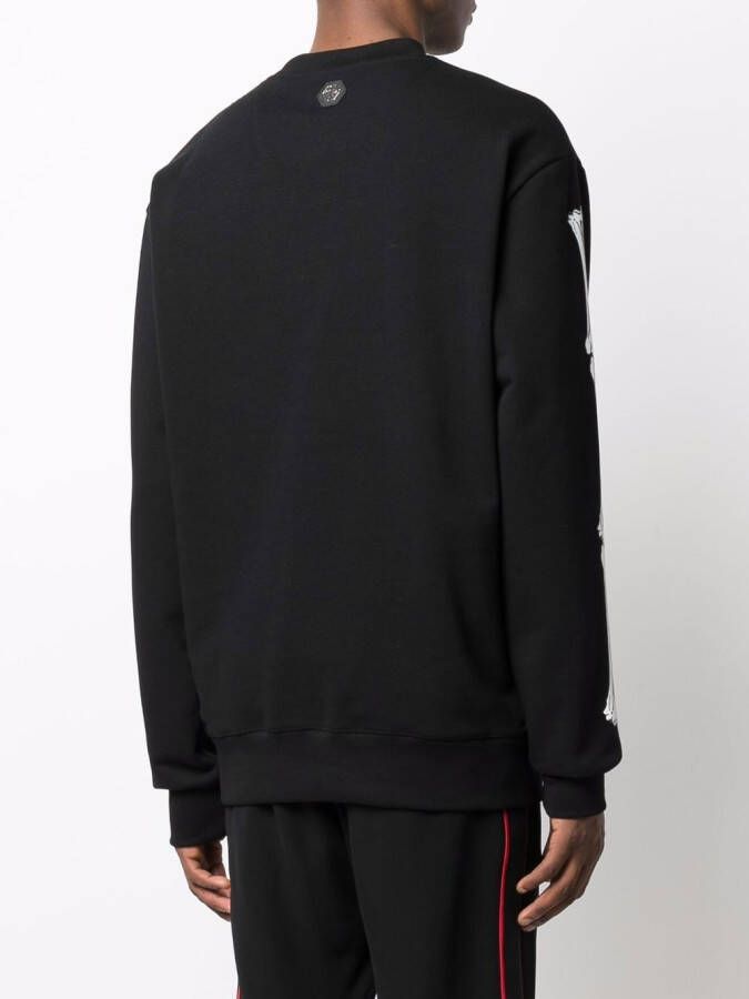 Philipp Plein Sweater met skeletprint Zwart