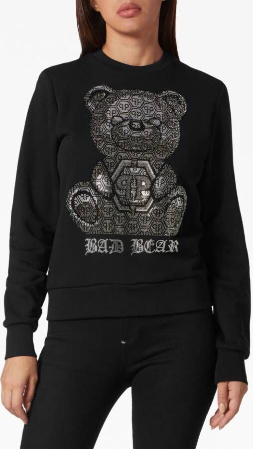Philipp Plein Sweater met teddybeerprint Zwart