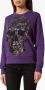 Philipp Plein Sweater verfraaid met stras Paars - Thumbnail 3