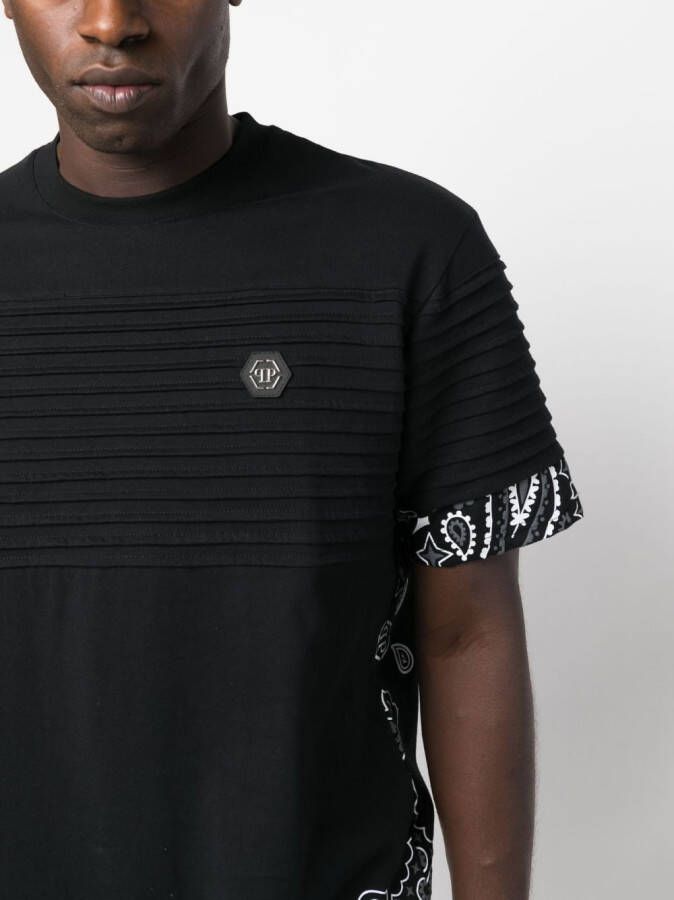Philipp Plein T-shirt met bandanaprint Zwart