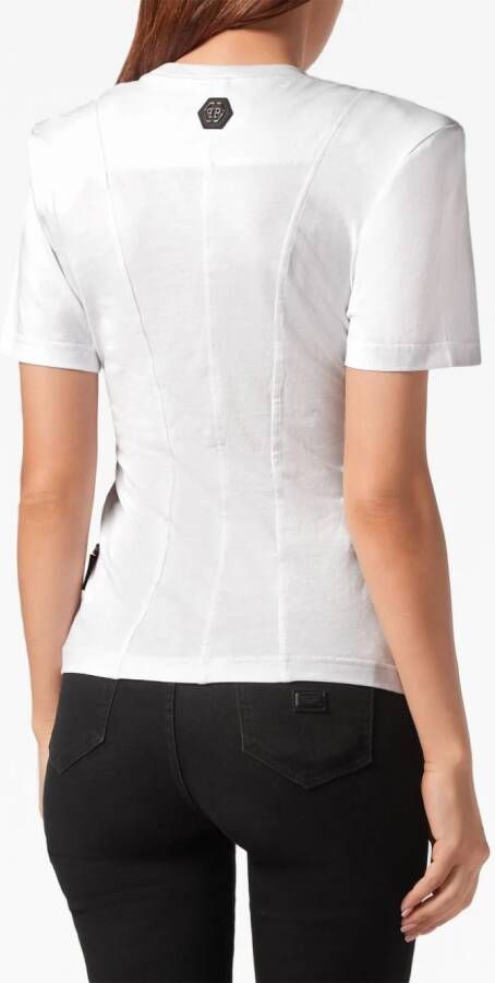 Philipp Plein T-shirt met bloemenprint Wit