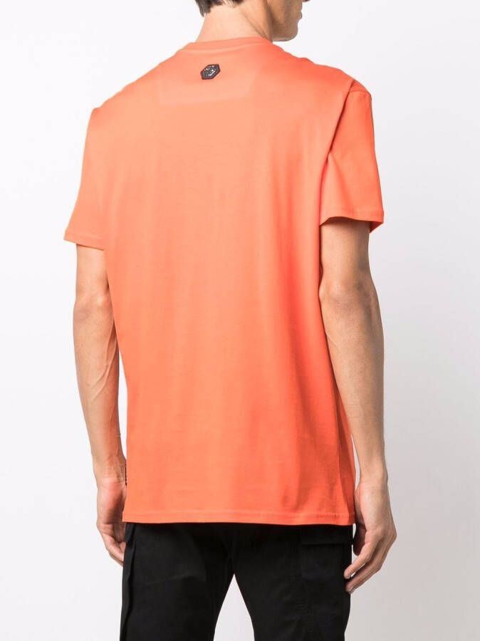 Philipp Plein T-shirt met doodskop Oranje
