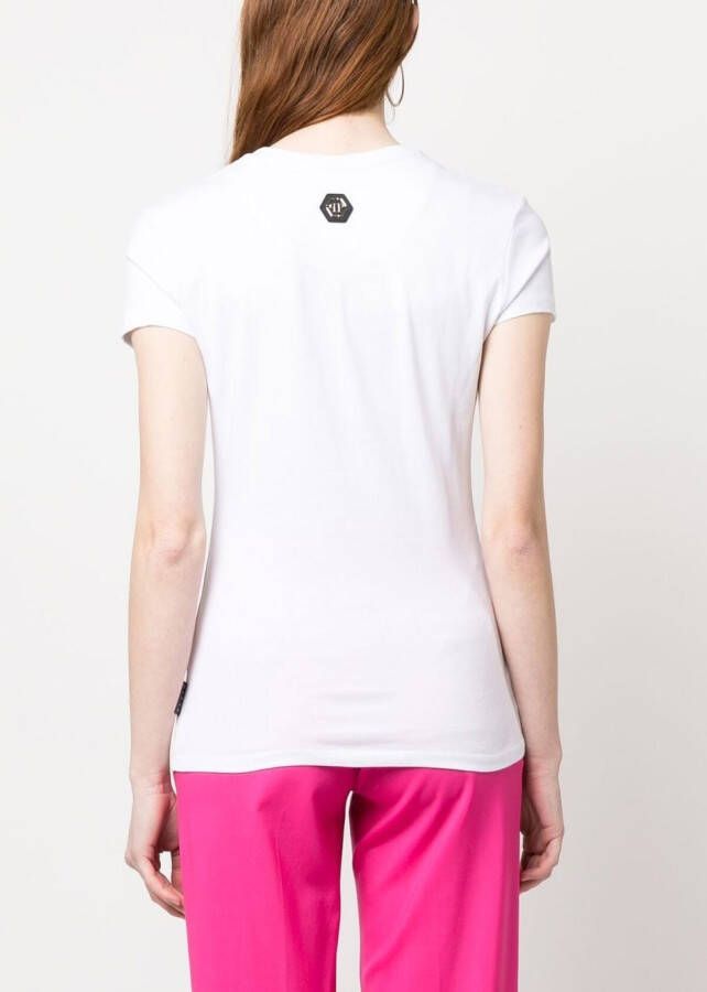 Philipp Plein T-shirt met doodskop Wit
