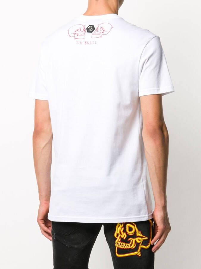 Philipp Plein T-shirt met doodskop Wit