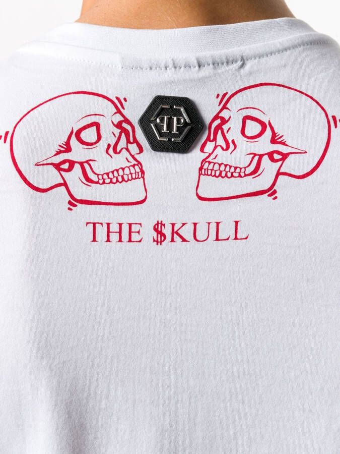 Philipp Plein T-shirt met doodskop Wit