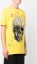 Philipp Plein T-shirt met doodskopprint Geel - Thumbnail 3