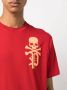 Philipp Plein T-shirt met doodskopprint Rood - Thumbnail 5