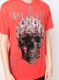 Philipp Plein T-shirt met doodskopprint Rood - Thumbnail 5