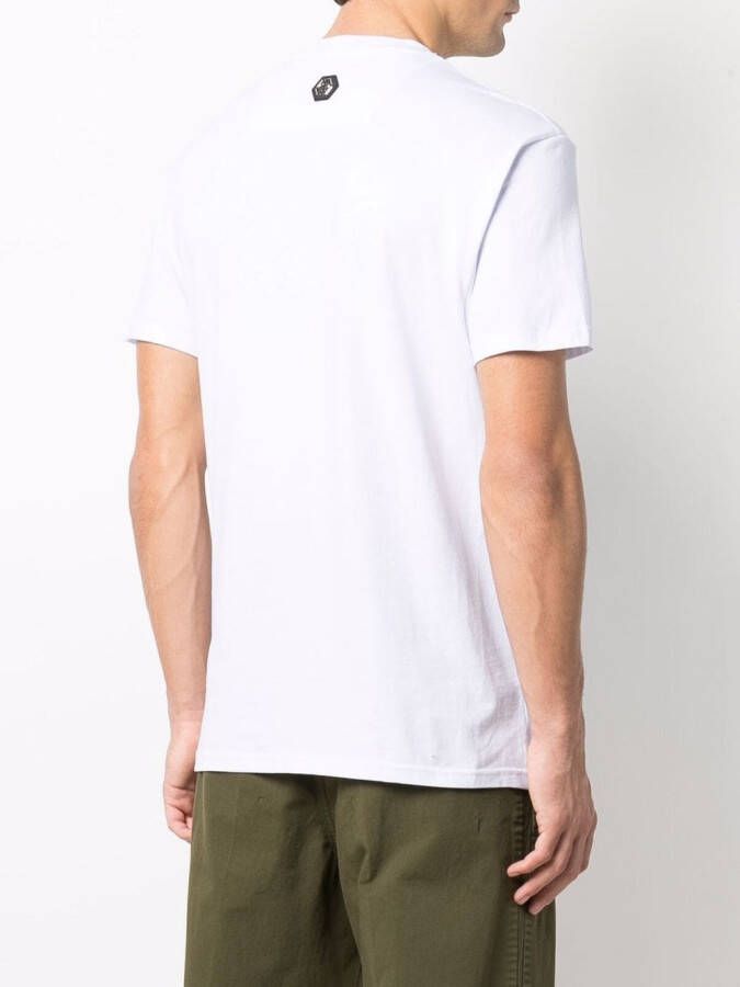 Philipp Plein T-shirt met doodskopprint Wit