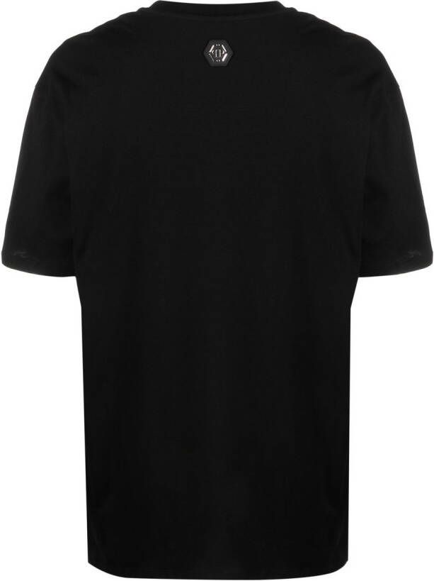 Philipp Plein T-shirt met doodskopprint Zwart