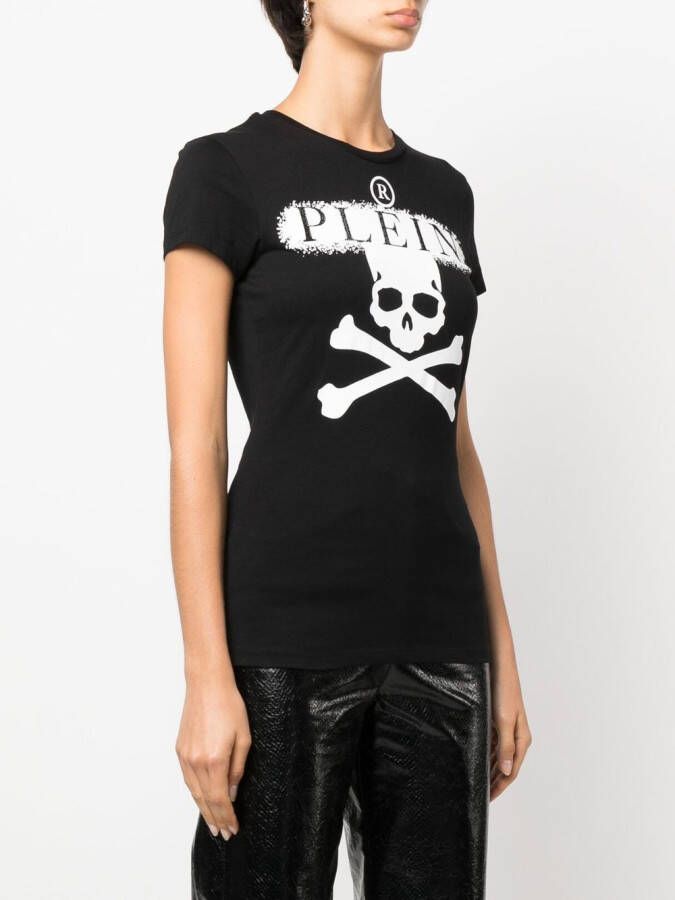 Philipp Plein T-shirt met doodskopprint Zwart