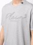 Philipp Plein T shirt met geborduurd logo heren Spandex Elastane katoen XXXXL Grijs - Thumbnail 5