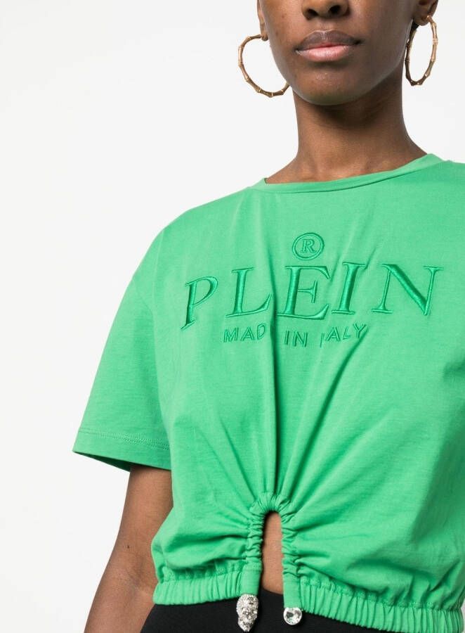Philipp Plein T-shirt met geborduurd logo Groen