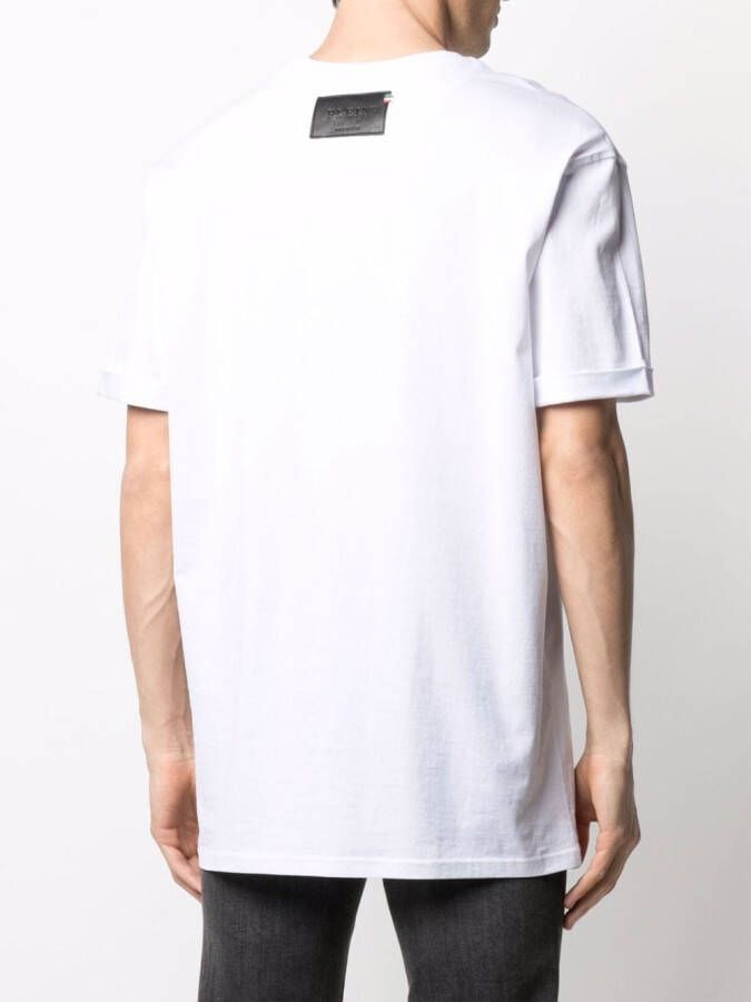 Philipp Plein T-shirt met geborduurd logo Wit