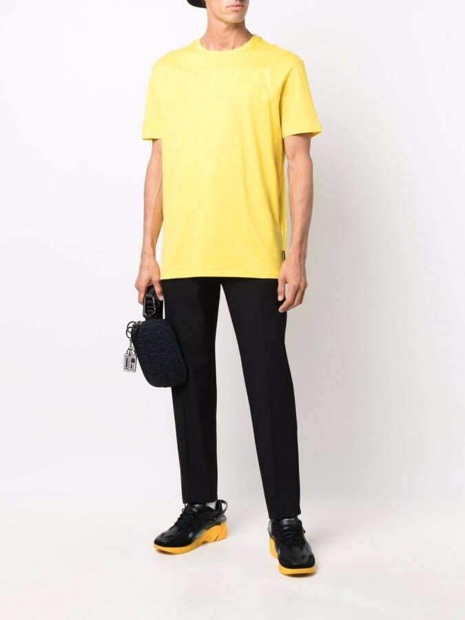 Philipp Plein T-shirt met geborduurd tonaal logo Geel