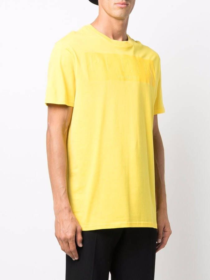 Philipp Plein T-shirt met geborduurd tonaal logo Geel