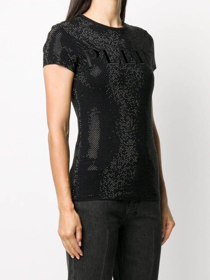 Philipp Plein T-shirt met geborduurde kristallen Zwart