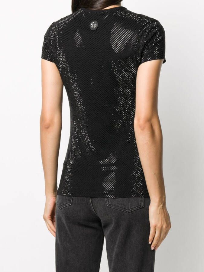 Philipp Plein T-shirt met geborduurde kristallen Zwart
