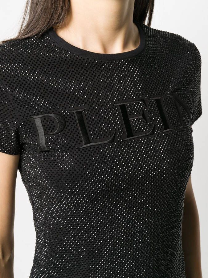 Philipp Plein T-shirt met geborduurde kristallen Zwart
