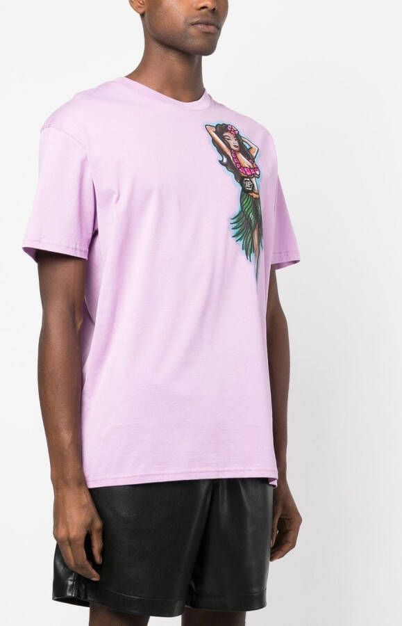 Philipp Plein T-shirt met grafische print Roze