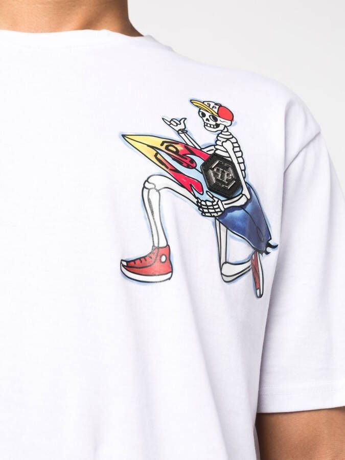 Philipp Plein T-shirt met grafische print Wit