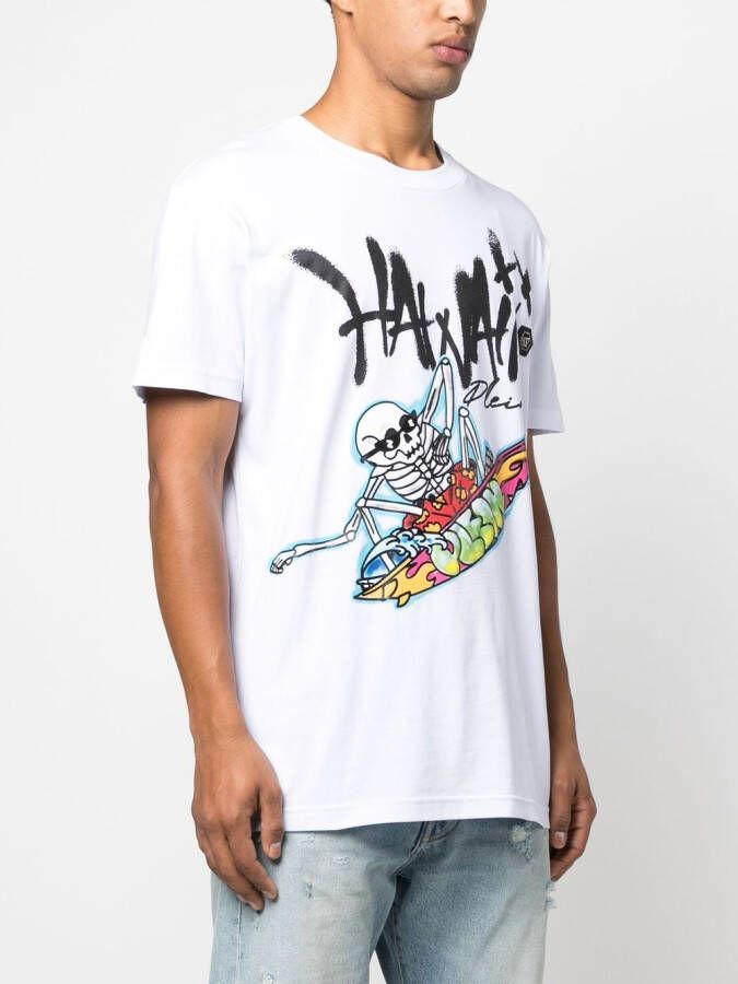 Philipp Plein T-shirt met grafische print Wit