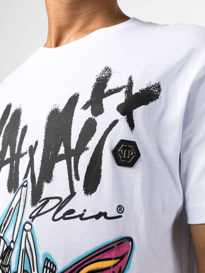 Philipp Plein T-shirt met grafische print Wit