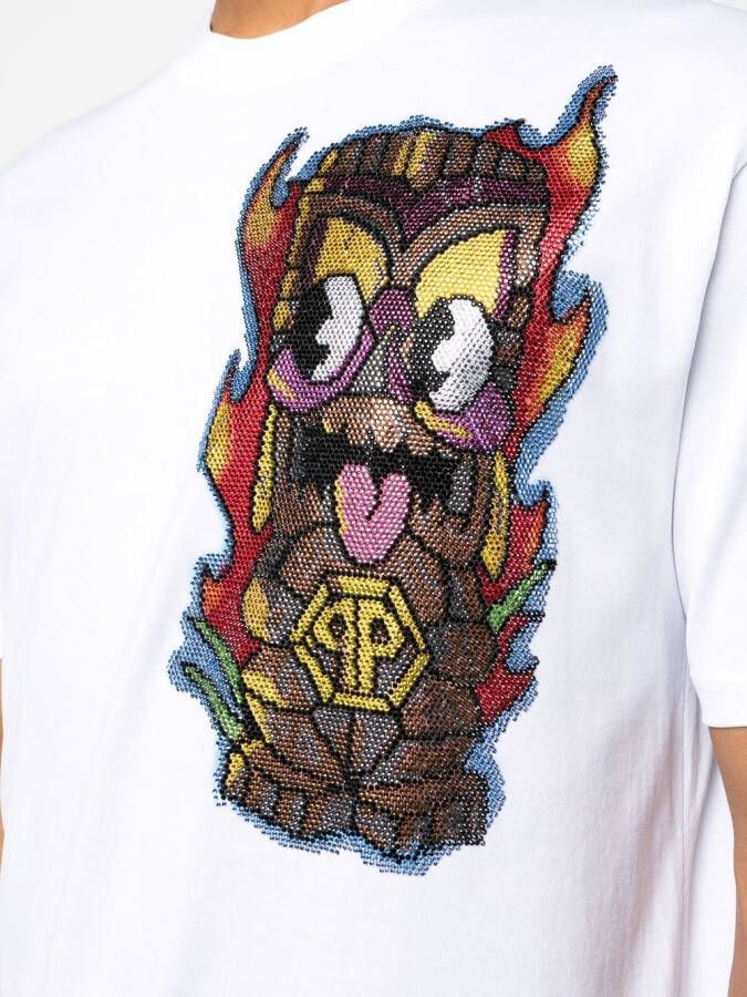 Philipp Plein T-shirt met grafische print Wit