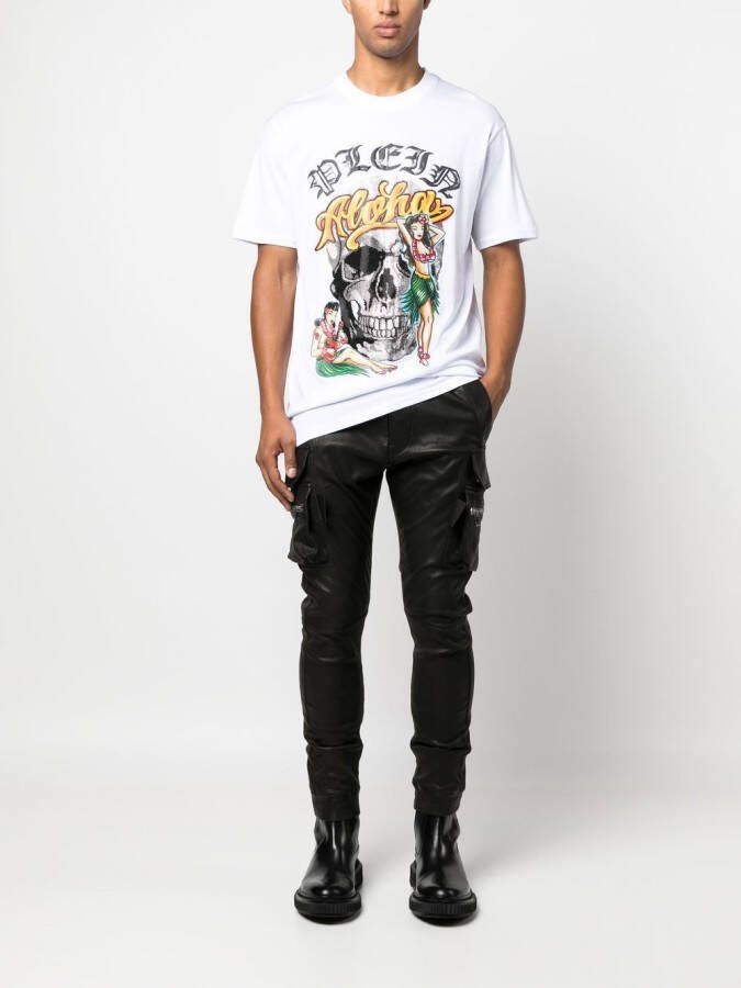 Philipp Plein T-shirt met grafische print Wit
