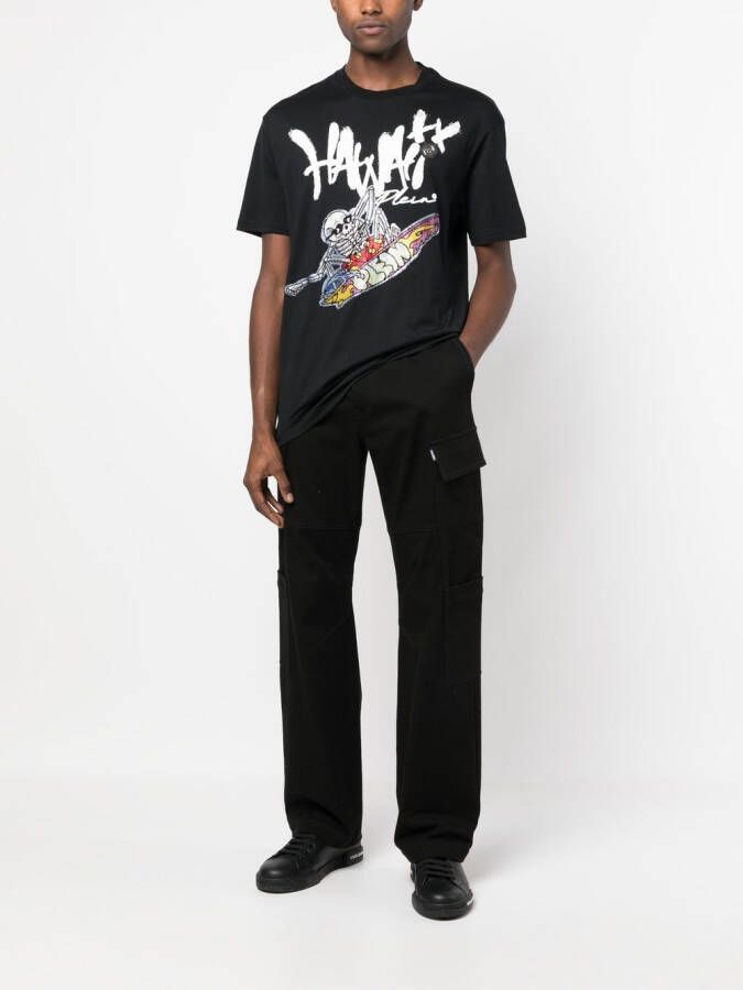 Philipp Plein T-shirt met grafische print Zwart