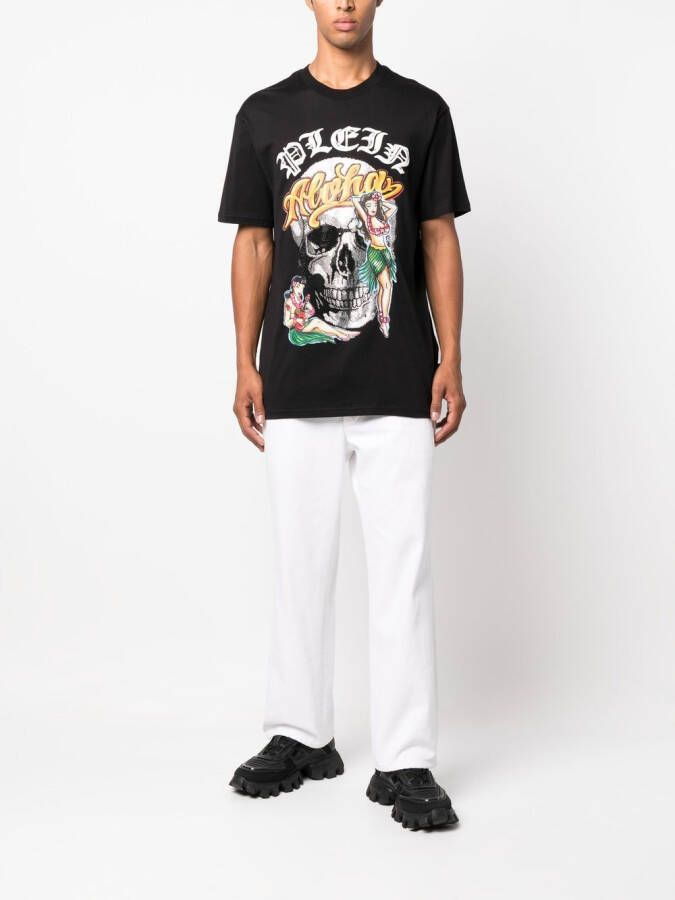 Philipp Plein T-shirt met grafische print Zwart