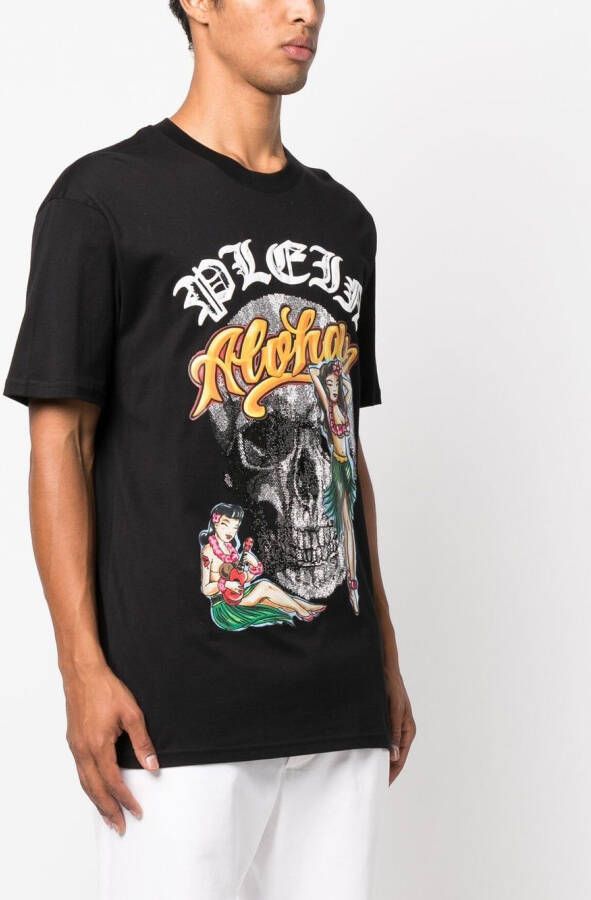Philipp Plein T-shirt met grafische print Zwart