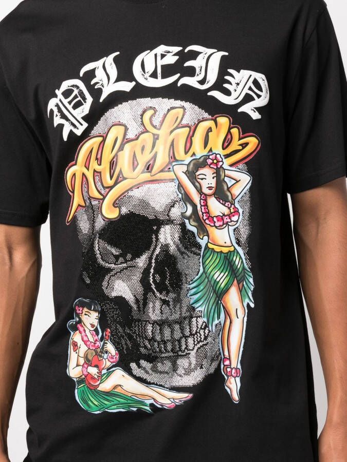 Philipp Plein T-shirt met grafische print Zwart